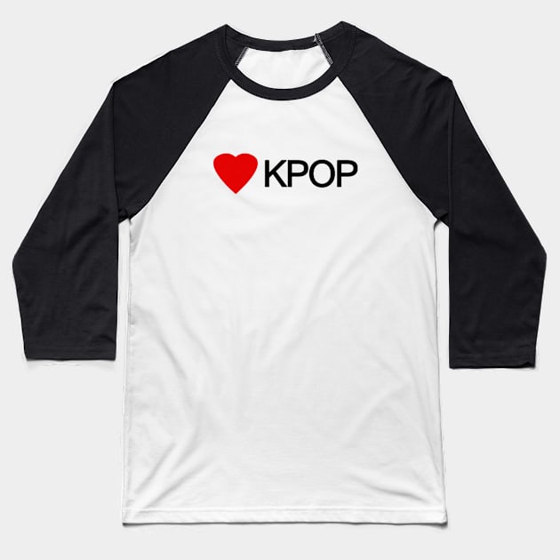 Love K-POP - Simple Design Baseball T-Shirt by Bystanders